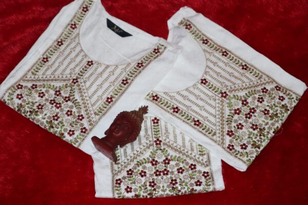 Rayon silk kurta with embroidery work